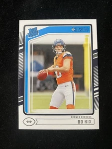 2024 Donruss Bo Nix Rated Rookie RC Card #369 Denver Broncos - Foto 1 di 2