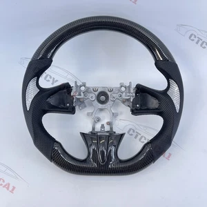 Custom Carbon Fiber Steering Wheel for Infiniti Q50 QX50 with thumb grips/trim - Picture 1 of 8