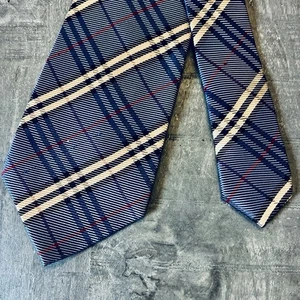 Corbata de cuello Burberry para hombre 100 % seda a cuadros multicolor - Imagen 1 de 6