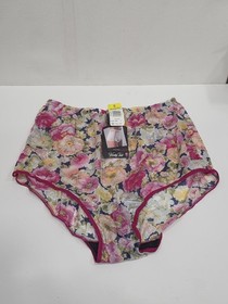 Vanity Fair Vintage Roses Flower Multicolor Nylon Cotton Panties Size 6 NWT