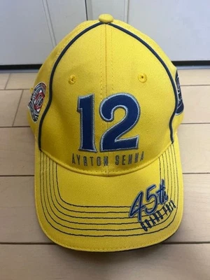 Fórmula 1 Racing Vinatge Cap Team Lotus Ayrton Senna 45th Yellow Hat - Imagen 1 de 4