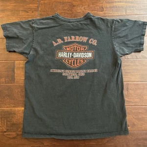 Harley Davidson Hemd Herren Medium Grafik A.D. Farrow Co. Columbus Ohio - Bild 1 von 6