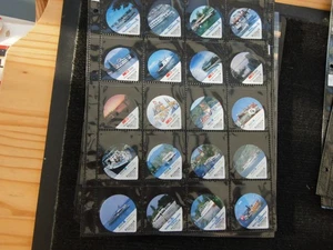 ONE COMPLETE SET OF 40 CREAMER POT LIDS TOURISTS SHIPS - Picture 1 of 2