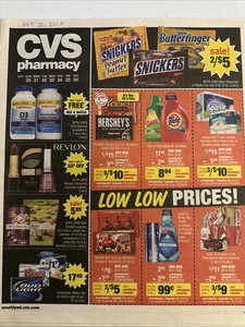 CVS/pharmacy 2013 Inserto Otoño/Halloween De Colección Raro COMO NUEVO - Imagen 1 de 4