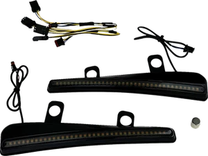Custom Dynamics Smoke LED Windshield Trim Lights for 2023-2025 Harley Road Glide - Picture 1 of 4