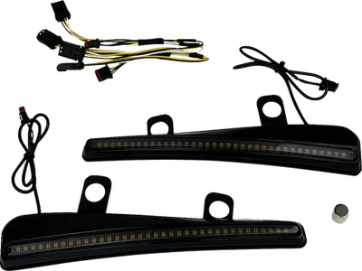 Custom Dynamics Smoke LED Windshield Trim Lights for 2023-2025 Harley Road Glide - Image 1 of 4