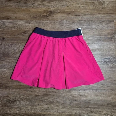 Pantalón Corto Tenis Golf Plisado PUMA Rosa Caliente y Azul Marino XS Ajuste Rendimiento Cintura Alta Foto 1 de 4