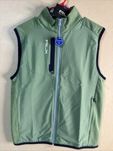 Ralph Lauren RLX Golf Full Zip Wicking Stretch Vest Mint Green Men's Small NEW - Picture 1 of 11