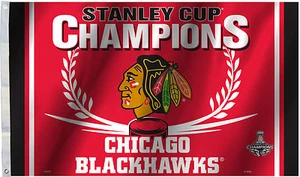 3' x 5' Chicago Blackhawks 2015 Licenced Stanley Cup NHL Flag - Free Shipping - Picture 1 of 1
