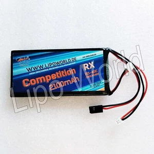 Lipo World 2S 6.6V 20C 2100mAh LiFe LiFePo Empfänger Akku RX Receiver Futaba JR - Bild 1 von 2
