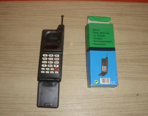 Altes Vintage Handy einschl. Antenne mit Slogan "Das sprechende Telefon" - Bild 1 von 4