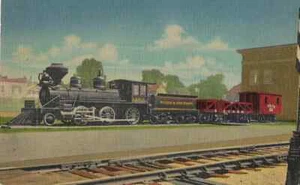 Two Harbors, Minnesota "Memorial Engine 3 Spot Iron Range R.R." Trains Postcard - Foto 1 di 2