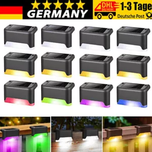 4-16 LED Solarleuchten Zaunleuchte Wandlampen Gartenleuchte Außen Treppen Lampe - Bild 1 von 25
