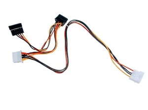 Lungo 1Molex a 2SATA + 1Molex adattatore convertitore estensione cavo alimentatore - Foto 1 di 2