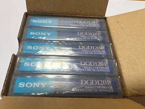 SONY DGD120P DATA Cartridge Tape x 5, BRAND NEW SEALED - Picture 1 of 5