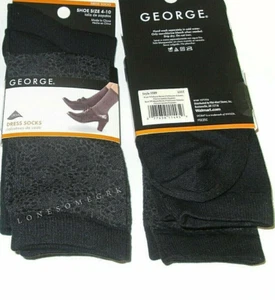 4 Pairs Womens Soft Light Weight Trouser Dress / Casual Black Crew Socks - Picture 1 of 3