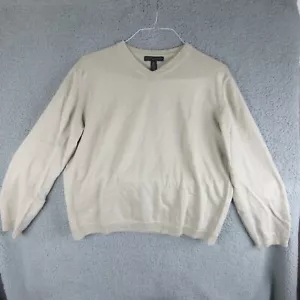 Banana Republic Sweater Mens Medium Brown Linen Lightweight Grandpa - Picture 1 of 10
