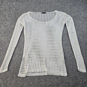 Venus Fish Net Crochet See Through Swimsuit Beach Cover Up Size M White Boho Y2K - Picture 1 of 7