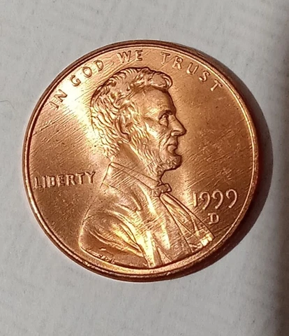 1999 D Uncirculated (BU) Lincoln Memorial Cent (Penny)g Cover