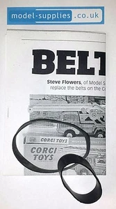 Corgi GS64A FC Jeep Conveyor Reproduction Black Rubber Belt Set & Instructions - Picture 1 of 3