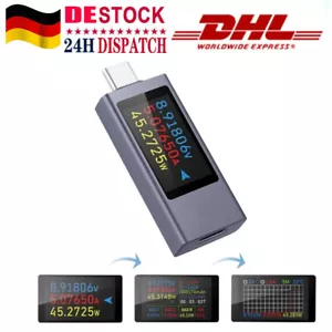 USB Type-C Power Tester Voltage Current Capacity Meter Multimeter 3 Bildschirme - Bild 1 von 8