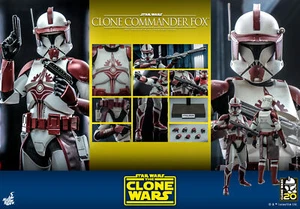 Figura Hot Toys Star Wars Clone Commander Fox escala 1:6 The Clone Wars TMS103 - Imagen 1 de 17