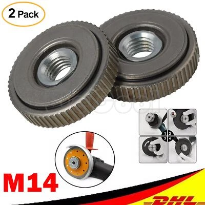 2-Tlg Schnellspannmutter M14 für Winkelschleifer Schraube Bosch Makita Dewalt - Bild 1 von 4