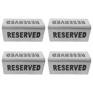 4 Pcs Number Plate Banquet Reserved Seat Signs Two-sided Seating - Picture 1 of 12