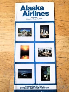 ALASKA AIRLINES Timetable March 16 1981 - Picture 1 of 1