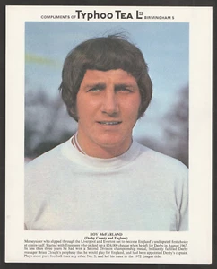 TYPHOO TEA Premium issue 1969 Football DERBY COUNTY ENGLAND Roy McFarland - Picture 1 of 2