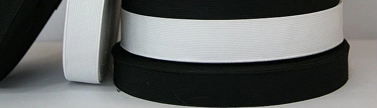 5 yardas tejido elástico de 3/4" a 3" pulgadas negro o blanco nuevo en una bolsa  Foto 1 de 1