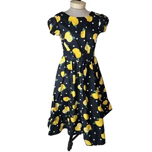 Collectif Demira Spot Lemon Dress 8/M - Picture 1 of 3