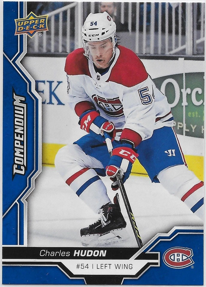 Charles Hudon 2018-19 Upper Deck Compendium Blue Parallel Card #211 Canadiens - Image 1 of 1
