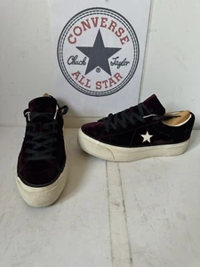 Converse Platform Velvet Sneaker Size UK 4 EU 36.5 - Picture 1 of 13
