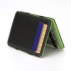 PU Leather Ultra Thin Credit Card Holder Coin Purses Case Pouch Magic Wallets