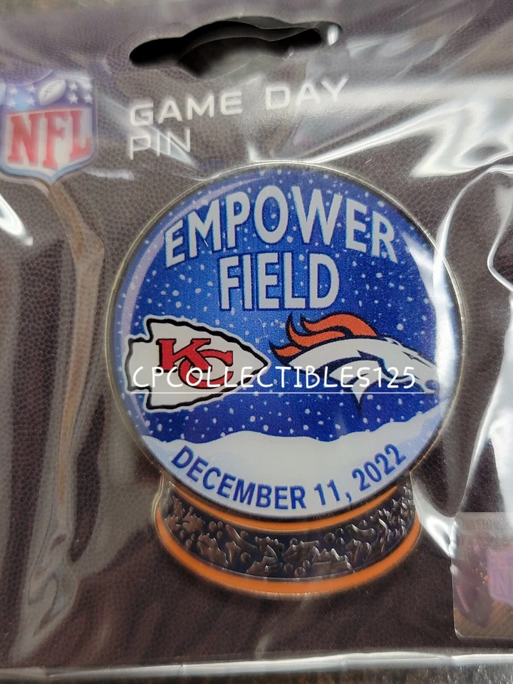 Kansas City Chiefs VS Denver Broncos GAME DAY PIN 12/11/2022 NEW - Image 1 of 1