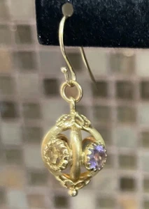 Arte D’Oro 18K Gelbgold Charm/Fischhaken Ohrringe, 4 Gramm - Bild 1 von 8