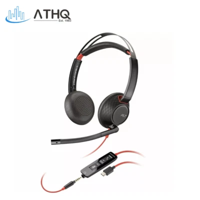 Fone de Ouvido HP Poly Blackwire 5220 Estéreo USB-C Cancelamento de Ruído 8X231AA - Imagem 1 de 4