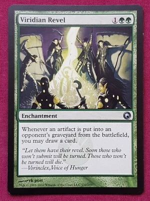 Magic The Gathering SCARS OF MIRRODIN VIRIDIAN REVEL green card MTG - Image 1 of 2