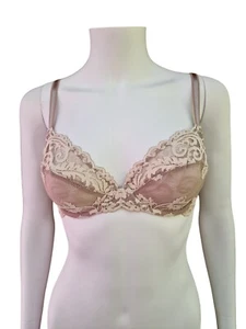 Wacoal Instant Icon Classic Underwire Bra Lace Cafe Au Lait Size 32C - Picture 1 of 5