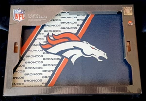 Denver Broncos NFL Football Licensed Tempered Glass Cutting Board NEW IN BOX - Picture 1 of 3