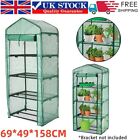 4 Tier Mini Greenhouse Outdoor Garden Plant Grow Green House PVC or PE Cover UK