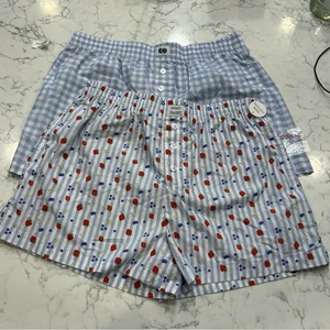 NUEVO SIN ETIQUETAS Better/Together conjunto de 2 camisas boxer para mujer guinga a cuadros y fruta grande - Imagen 1 de 7