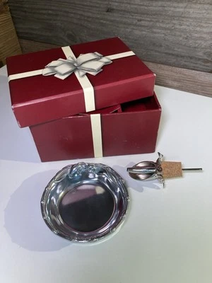 Arthur Court Olive Oil Dipping Set New Stopper & 4 Dishes Original Box Gift Idea - Image 1 of 4