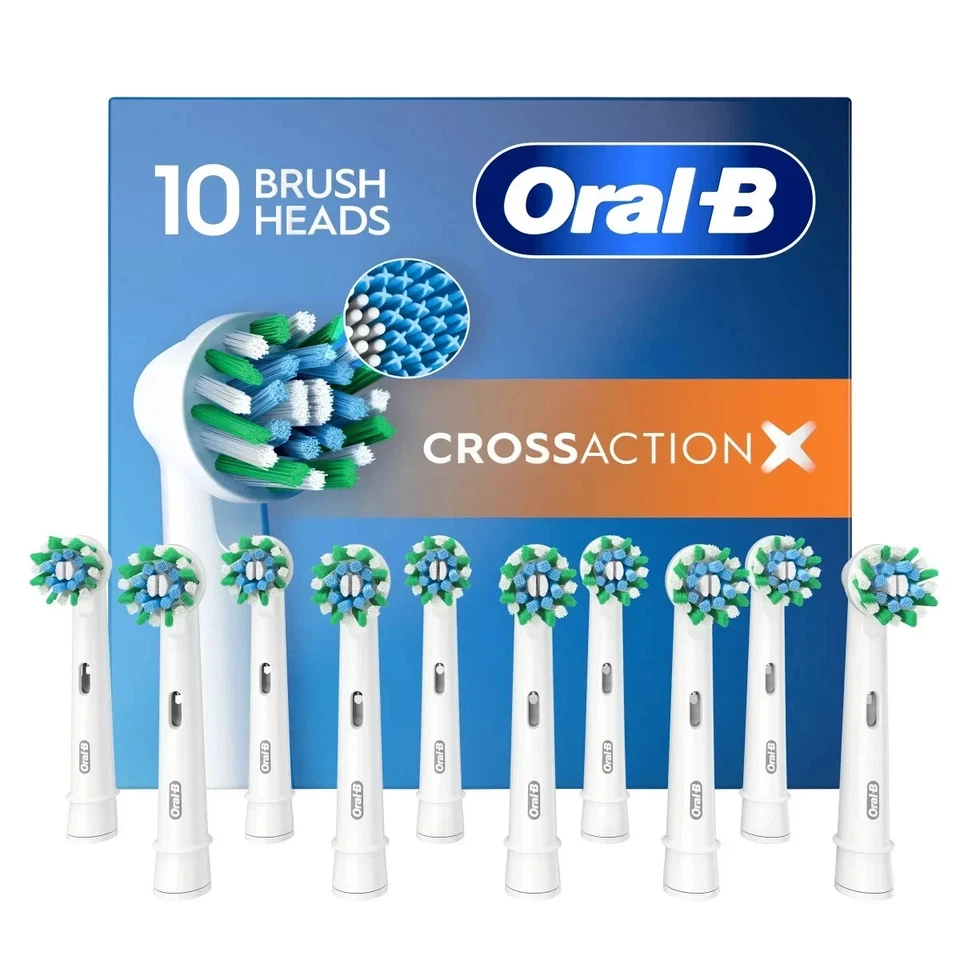 Oral-B CrossAction Replacement Brush Heads with Bacterial Protection (10-Count)