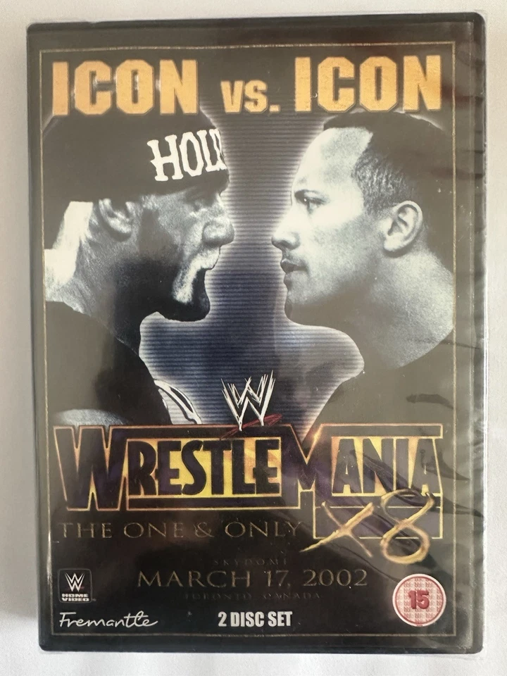 WWF: WrestelMania X8 / 18 (DVD,2-Disc, 2002) The Rock vs. Hulk Hogan / WWE- NEW - Image 1 of 1