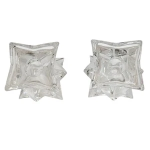 Avon Gallery Originals Stackable Star Lead Set of 2 Candle Holders Vintage - Picture 1 of 6