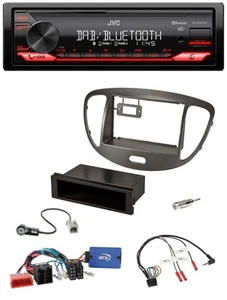JVC Bluetooth USB DAB Lenkrad Autoradio für Hyundai i10 ISO 2009-13 dunkelsilber - Bild 1 von 10