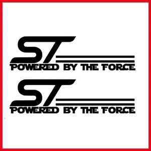 ST AUTO STYLING VINYL ABZIEHBILD TRANSFER AUFKLEBER TUNING GRAFIK POWERED BY THE FORCE - Bild 1 von 6