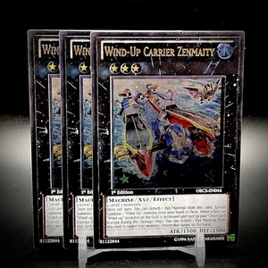 Yugioh Wind-Up Carrier Zenmaity ORCS-EN044 Ultimate Rare 1st Ed X3 Playset LP - Picture 1 of 7